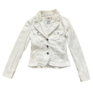 YMI White Denim Blazer Jacket Size XS